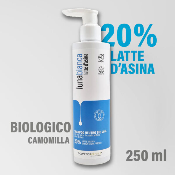 Shampoo al latte d'asina 20% detergente e idratante